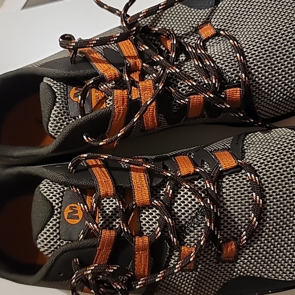 Merrell Trail Glove 6 Grey and Orange Mens Size 10.5